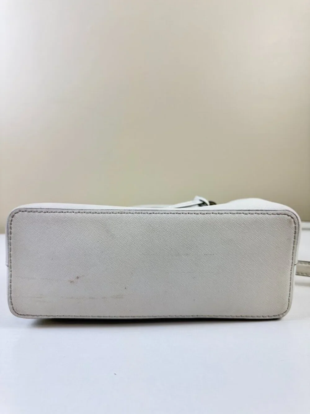 Michael Kors White Saffiano Satchel Crossbody Bag